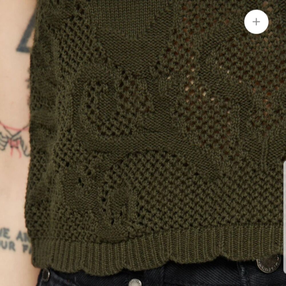 NWT Disturbia Tulip Jacquard Knit Crop Top - Picture 4 of 9